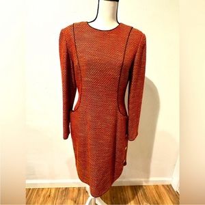 Vintage Oscar De La Renta Studio wool silk blend cocktail dress size 10